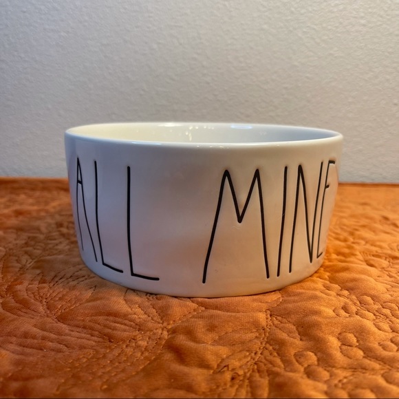 NWT - RAE DUNN "ENJOY & ALL MINE" 6-inch Pet Bowl Set - Picture 6 of 8
